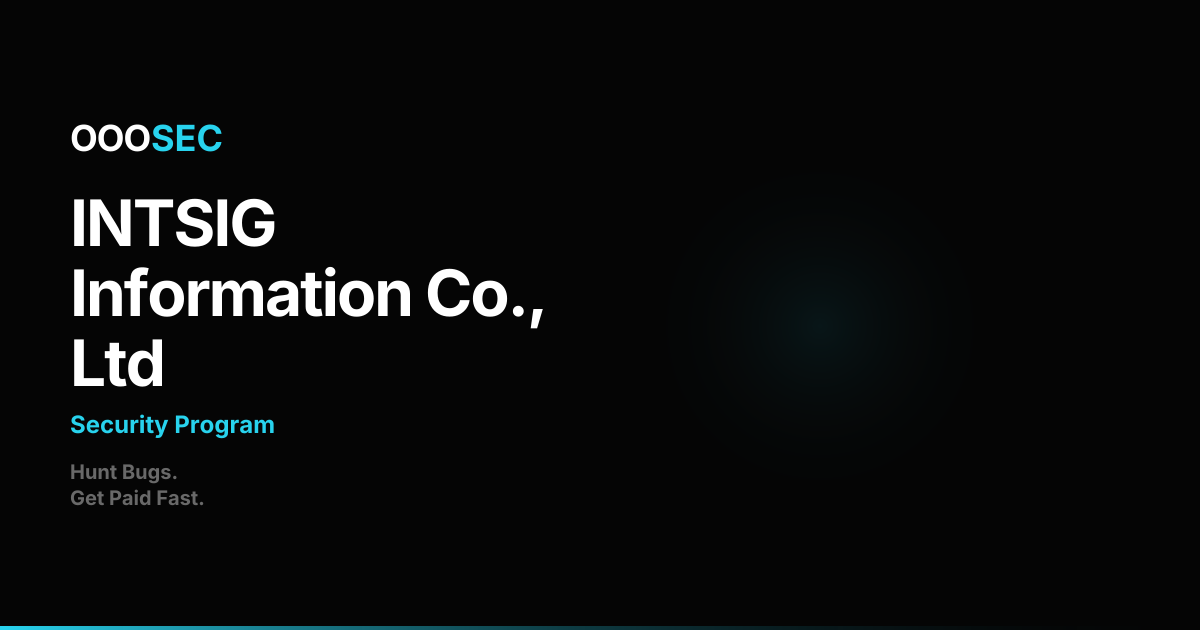 INTSIG Information Co., Ltd | Security Program